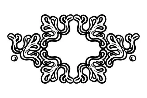 Horizontal hand drawing design element vector illustration Stock Illustration