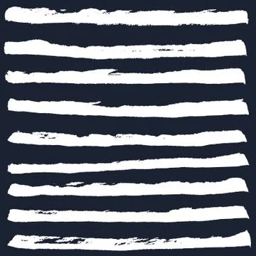 Horizontal hand drawn brushes vector 스톡 일러스트