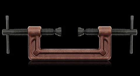 Horizontal hand vise c-clamp Stock Photos