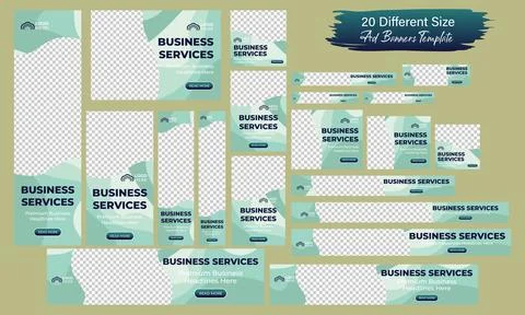 Horizontal header web banner. Vector horizontal and vertical web ads banner Stock Illustration