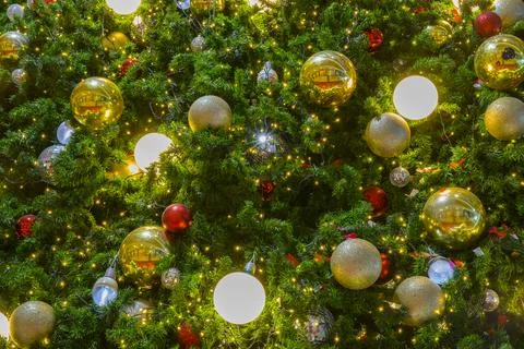 Horizontal image close up and selective focus red wrinkle Cristmas ball hangi Stock Photos