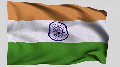 Horizontal India Flag Stock Footage 340148696