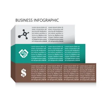 Horizontal Infographic Design Template Stock Illustration