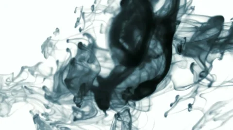 Horizontal ink flows in the water Stock Footage 10878745