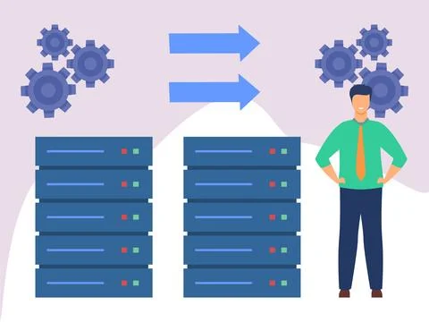 Horizontal Integration Concept Illustration Style Stock Illustration
