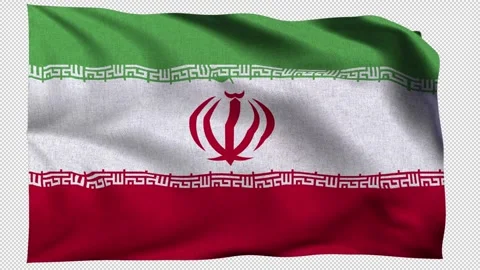 Horizontal IRAN Flag Stock Footage 340144153