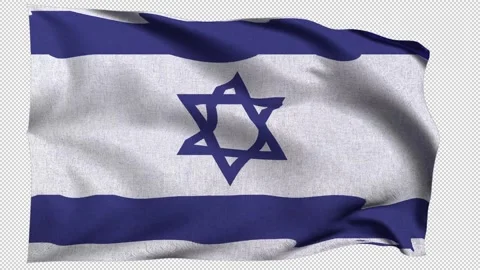 Horizontal Israel Flag Stock Footage 340388224