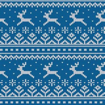Horizontal knitted ornament Stock-Illustration