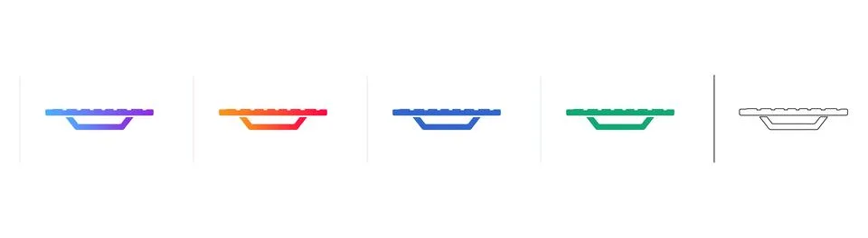 Horizontal Layered Platform Icon Set 스톡 일러스트