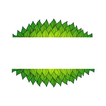 Horizontal leaves frame Stock Illustration