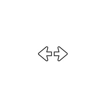 Horizontal left and right navigation arrows for web interface Stock Illustration