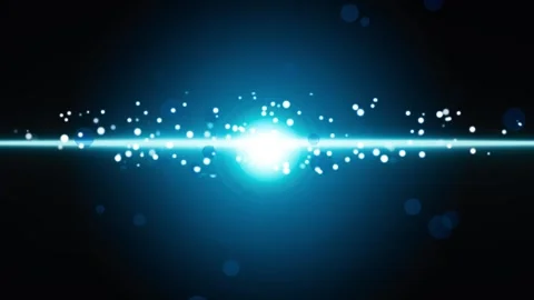 Horizontal light burst with particles bokeh background animation Stock-Footage 329832642