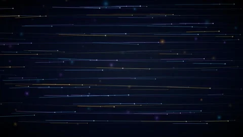 Horizontal Light Streak Loop - 4K Particle Data Flow Tech Backdrop Stock Footage 341792196