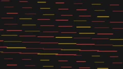 Horizontal light streaks creating a dynamic abstract pattern on black background Video stock 335117736