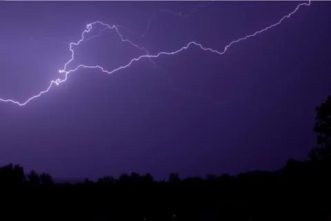 Horizontal lightning 스톡 사진