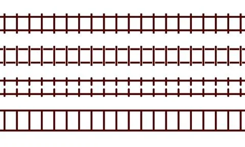 Horizontal line patterns resembling railroad tracks and ladders Stock Illustration