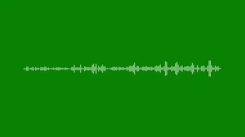 Horizontal linear green screen audio waveform spectrum visualizer loop anim.. Stock-Footage 346133188