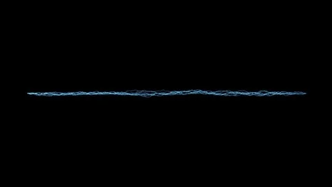 Horizontal Linear Plasma Arc Lightning VFX Overlay On Black Background Stock Footage 337776927