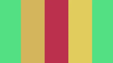Horizontal lines and green red yellow striped red field stripes isolated on Stock Footage 336968784