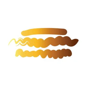 Horizontal lines and waves creative design with brush stroke degradient style Stock Illustration