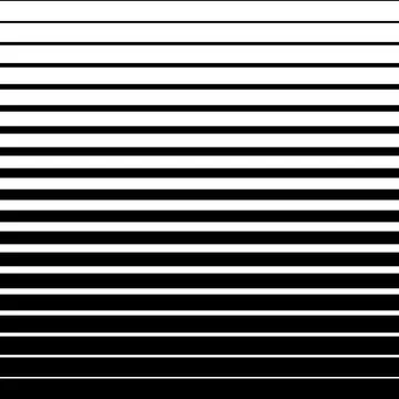 Horizontal lines stripes gradient halftone pattern, digital monochrome イラスト素材