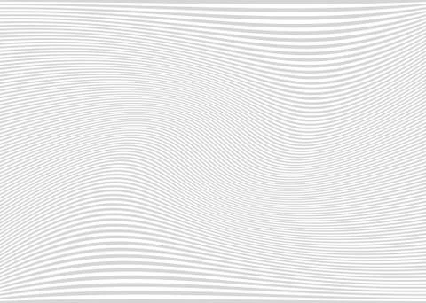 Horizontal lines / stripes pattern or background with wavy, curving distortio Illustrazione stock