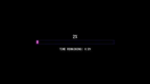 Horizontal loading pink bar on a black background Stock Footage 106097090