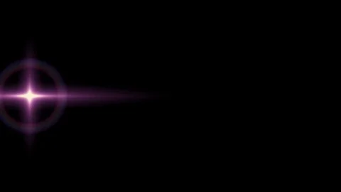Horizontal lone star pink sun moving lights optical lens flares shiny animation Stock Footage 84966154