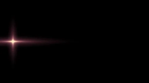 Horizontal lone star sun moving lights optical lens flares shiny animation art Stock Footage 84966105