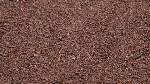 Horizontal Macro Ground Coffee Texture Background Stock Footage 331929808