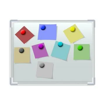 Horizontal magnetic board for drawing, vector illustration 스톡 일러스트