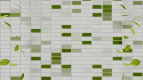 Horizontal matcha leaves tea green mosaic tile abstract botanical background Stock Footage 332328149