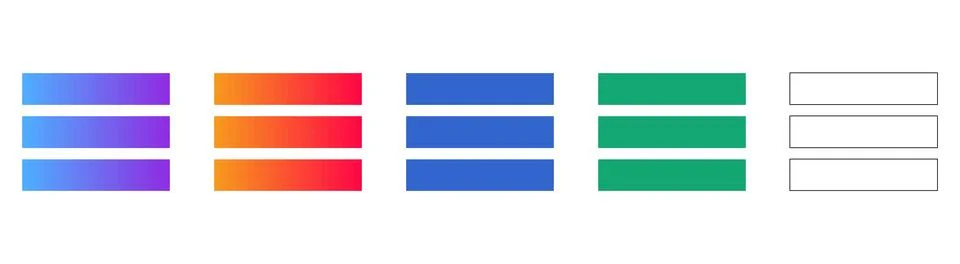 Horizontal Menu or Navigation Bar Icons イラスト素材