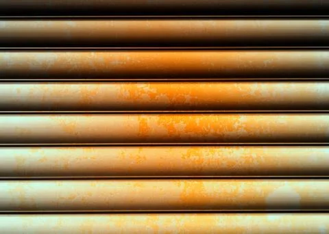 Horizontal metal rusted texture wall background Stock Illustration