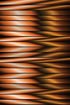 Horizontal metallic copper slats with sharp shadows for industrial texture .. Stock-Illustration