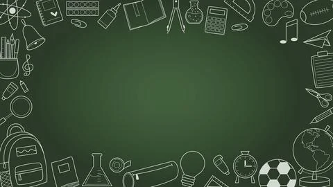 Horizontal mockup of back to school Stockillustratie