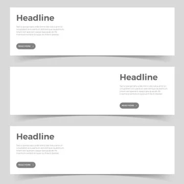 Horizontal Mockup Banners 스톡 일러스트