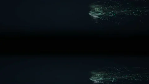Horizontal motion of blue dust splashes on the black background. Stock Footage 131160037