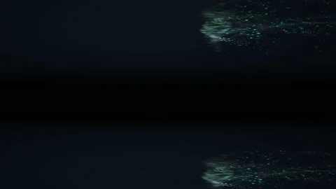 Horizontal motion of blue dust splashes on the black background. Stock Footage 131161564