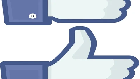 Horizontal move of big number of facebook thumb ups, 4K Stock Footage 72176948