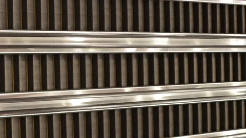 Horizontal movement of the escalator. Stock Footage 234071868