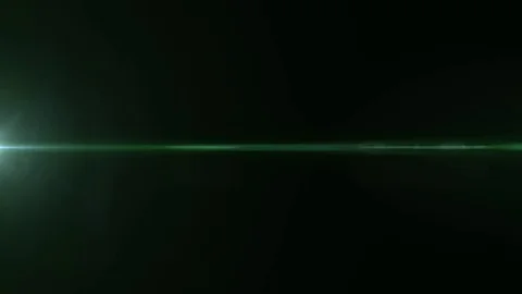Horizontal moving green lights optical lens flares shiny misty glass animation Stock-Footage 83420449