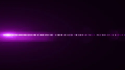 Horizontal moving laser lights optical lens flares shiny bokeh animation art Video stock 85555217
