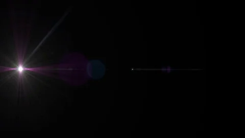Horizontal Moving lens flare effect on b... | Stock Video | Pond5