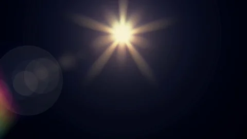 Horizontal moving lights optical lens flares shiny bokeh animation art Stock Footage 84631026