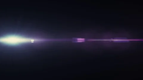 Horizontal moving lights optical lens flares shiny bokeh animation art Stock Footage 84631633