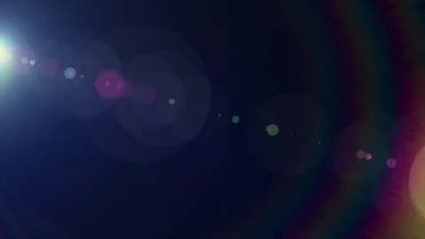 Horizontal moving lights optical lens flares shiny bokeh animation art Stock-Footage 84640739
