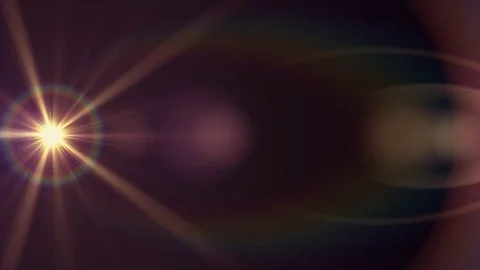 Horizontal moving lights optical lens flares shiny bokeh animation art Stock-Footage 84643779