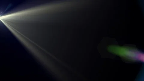 Horizontal moving lights optical lens flares shiny bokeh animation art Video stock 84647300
