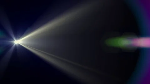 Horizontal moving lights optical lens flares shiny bokeh animation art Stock-Footage 84647419